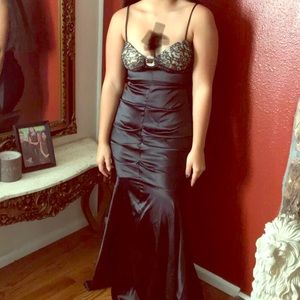 Black and ivory mermaid dress